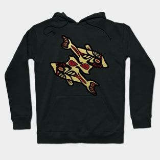 Black and Gold Dolphin Icon Hoodie